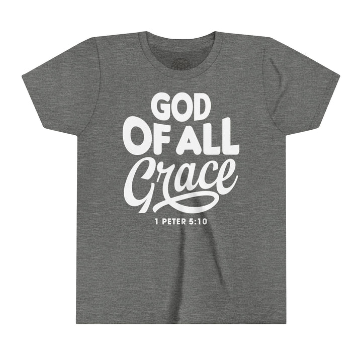 God of All Grace Youth T-shirt Kids clothes Deep Heather S 