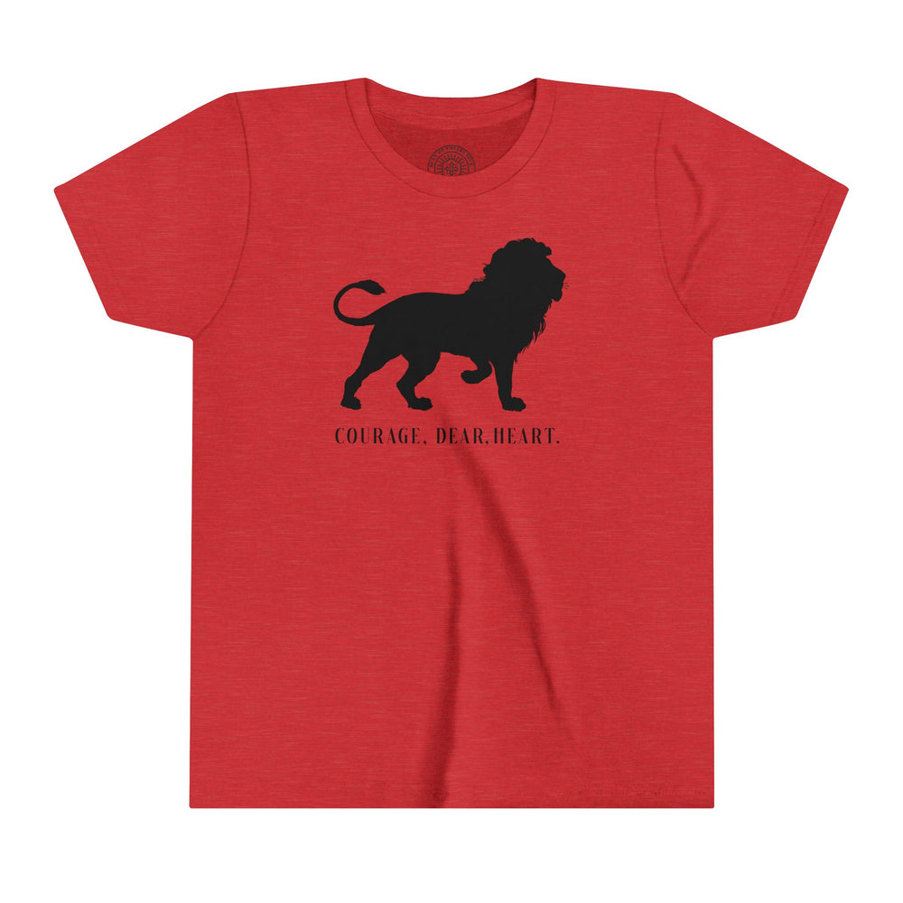 Courage Dear Heart Youth T-shirt Kids clothes Heather Red S 