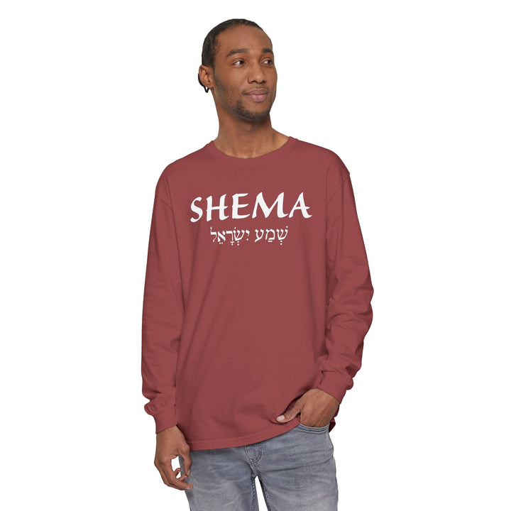 Shema Hebrew Long Sleeve Shirt Long-sleeve   