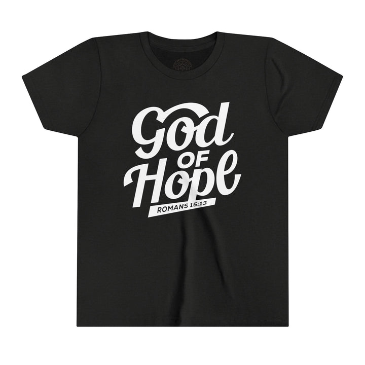 God of Hope Youth T-shirt Kids clothes Black Heather S 