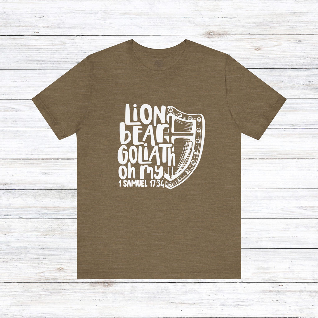 Lion Bear Goliath Oh My Unisex T-Shirt T-Shirt Heather Olive S 