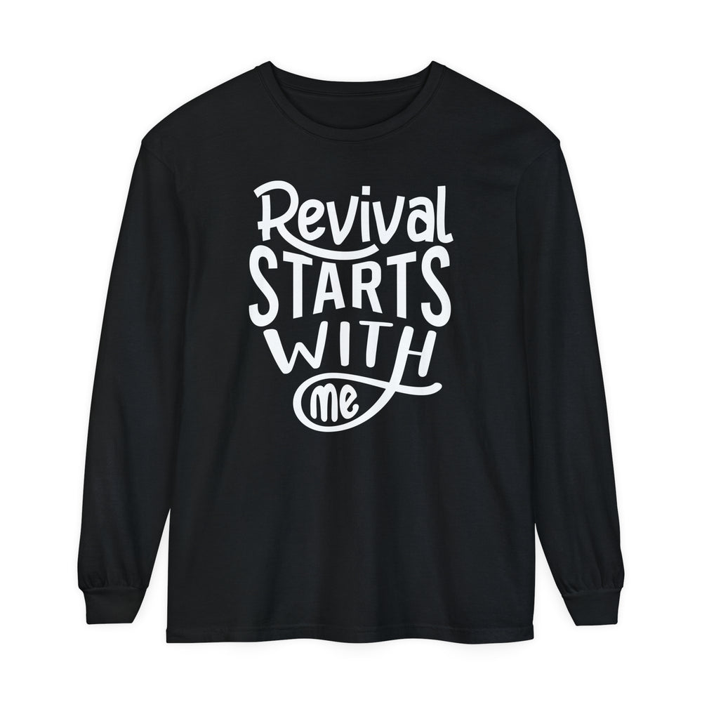 Revival Starts With Me Long Sleeve Shirt Long-sleeve Black S 