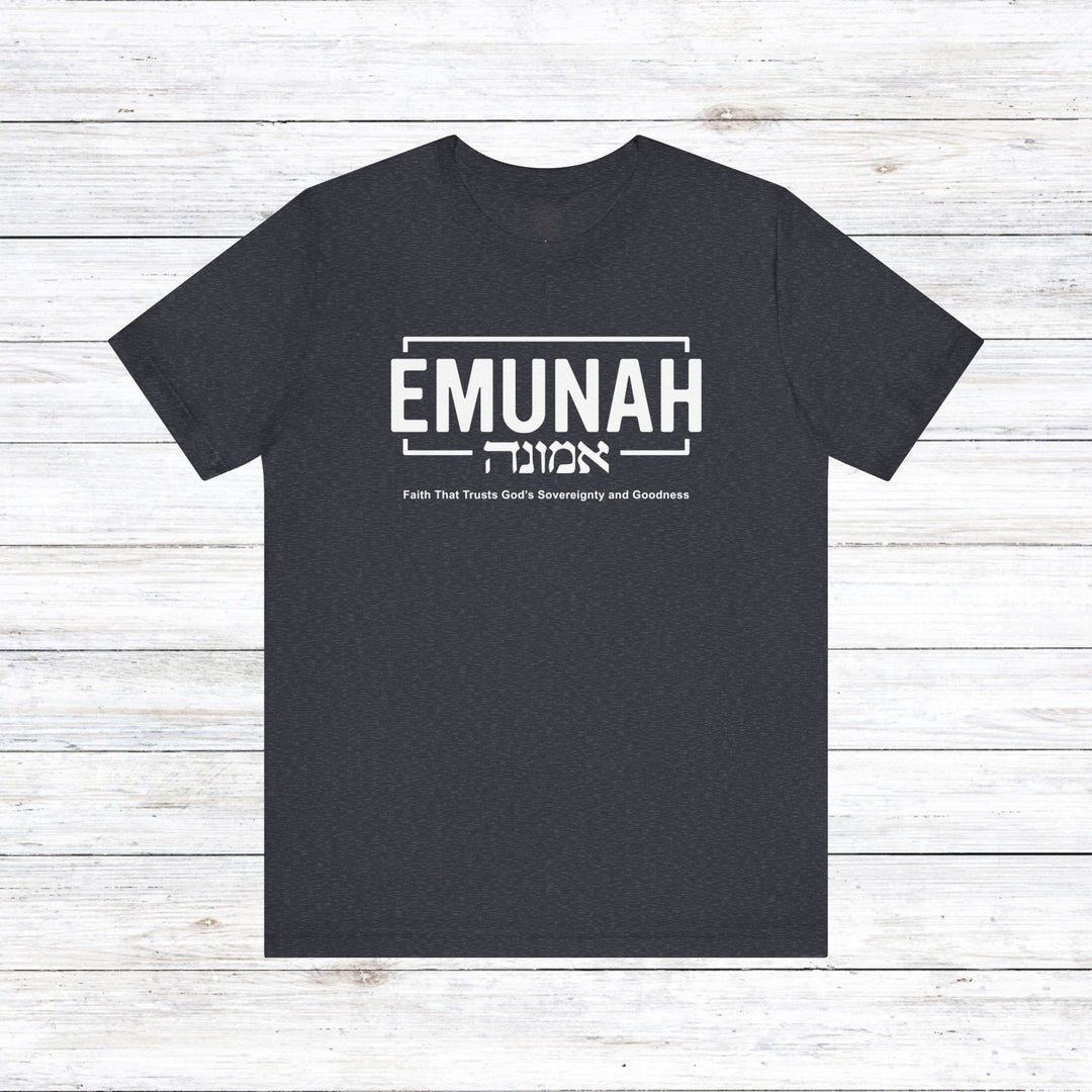 Emunah Faith That Trusts Unisex T-Shirt T-Shirt Heather Navy S 