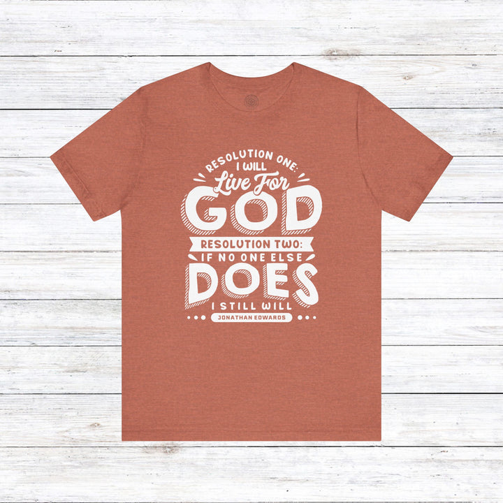 Live For God Unisex T-Shirt T-Shirt Heather Clay S 