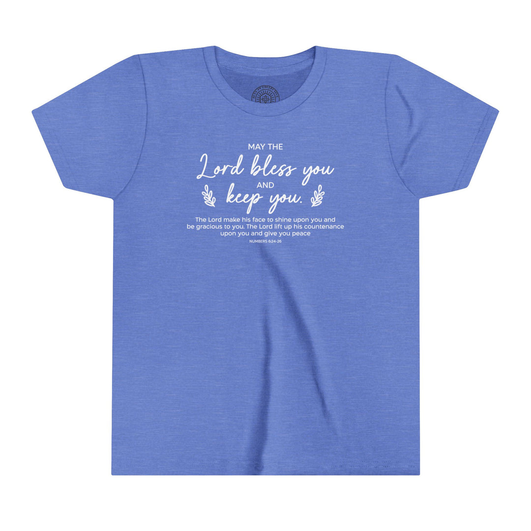 Bless and Keep You Youth T-shirt Kids clothes Heather Columbia Blue S 