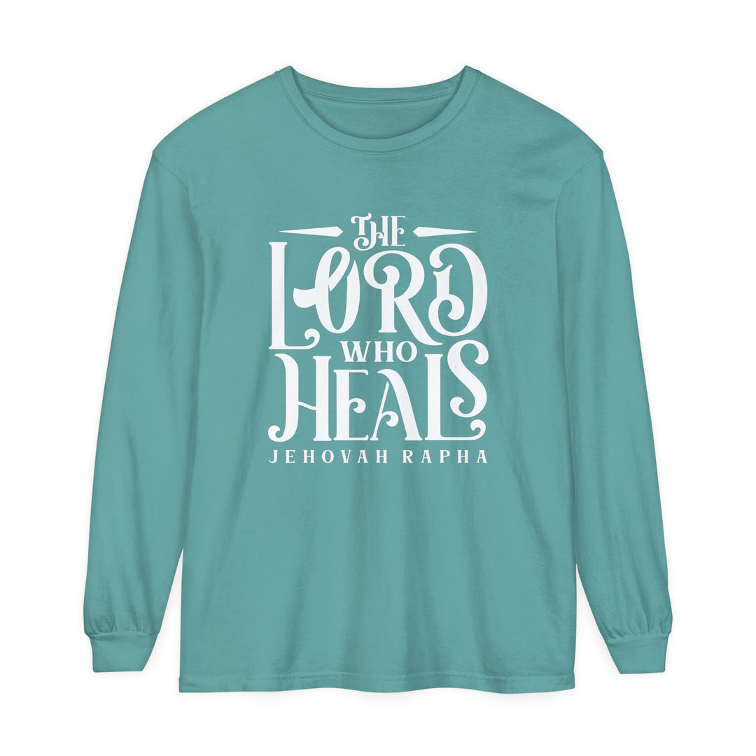 The Lord Who Heals Long Sleeve Shirt Long-sleeve Seafoam S 