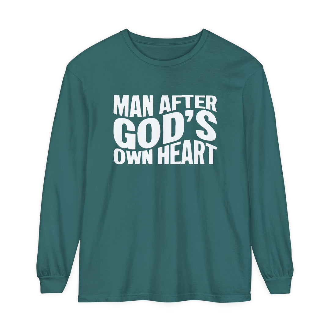 Man After God's Heart Long Sleeve Shirt Long-sleeve Blue Spruce S 