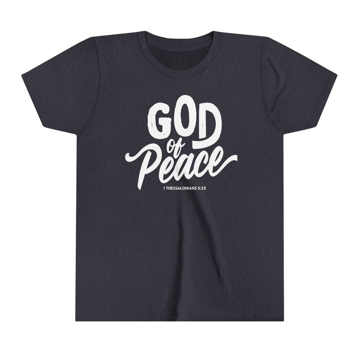 God of Peace Youth T-shirt Kids clothes Heather Navy S 