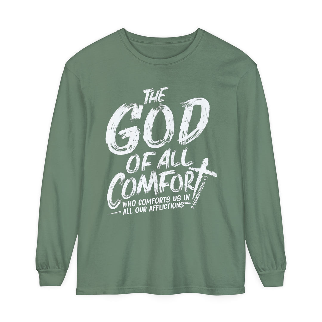 God of All Comfort Long Sleeve Shirt Long-sleeve Light Green S 