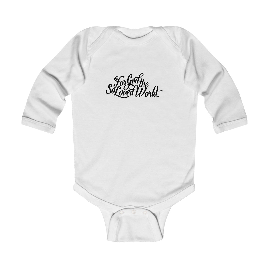 God So Loved Infant Long Sleeve Bodysuit Kids clothes White NB (0-3M) 