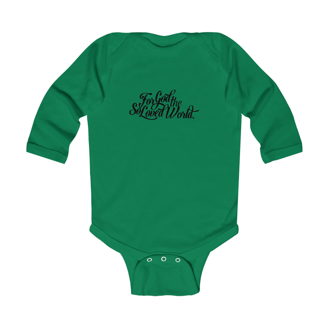 God So Loved Infant Long Sleeve Bodysuit Kids clothes Kelly NB (0-3M) 