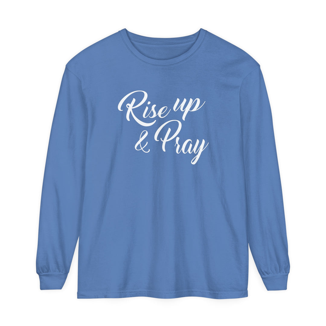 Rise Up and Pray Long Sleeve Shirt Long-sleeve Flo Blue S 