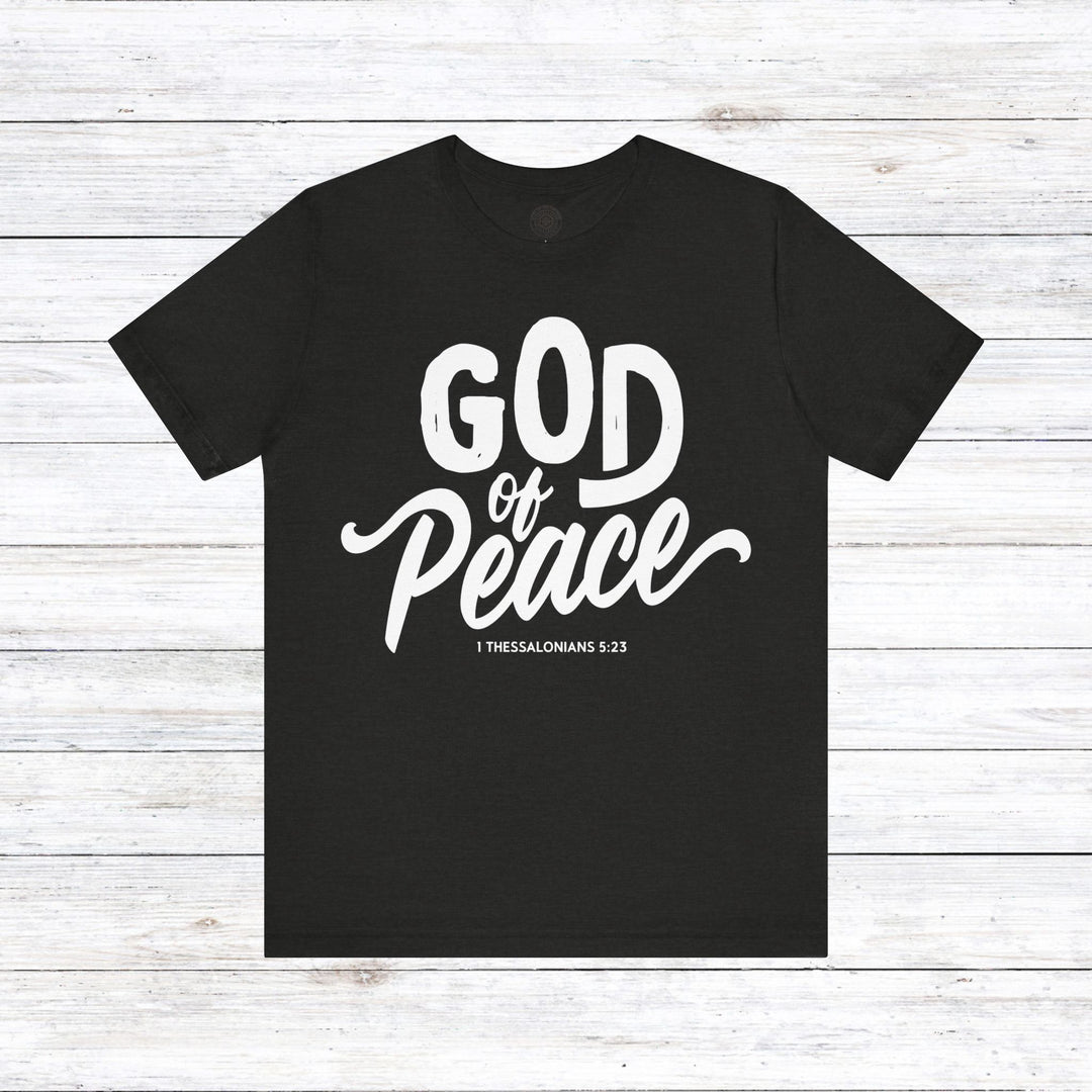 God of Peace Unisex T-Shirt T-Shirt Black Heather S 