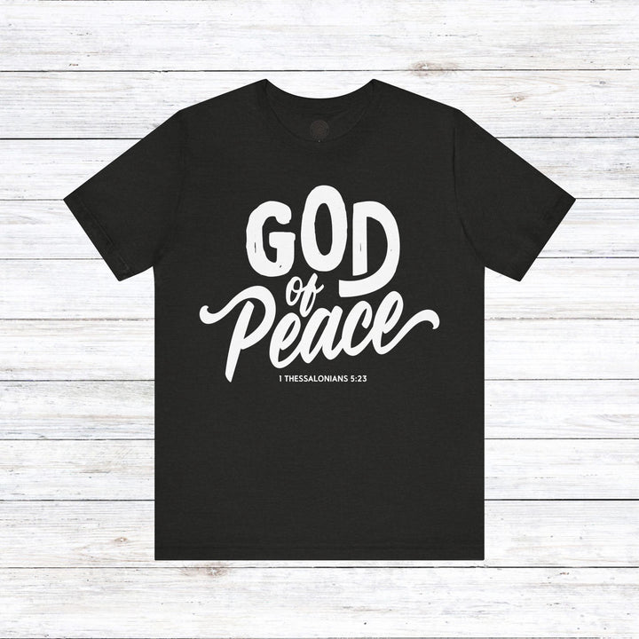 God of Peace Unisex T-Shirt T-Shirt Black Heather S 