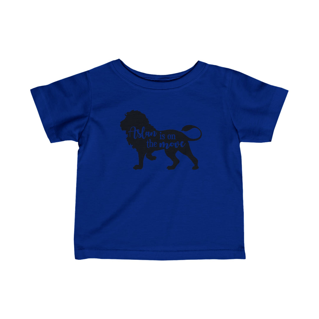 Aslan Is On The Move Baby Tee Kids clothes Royal 6M 