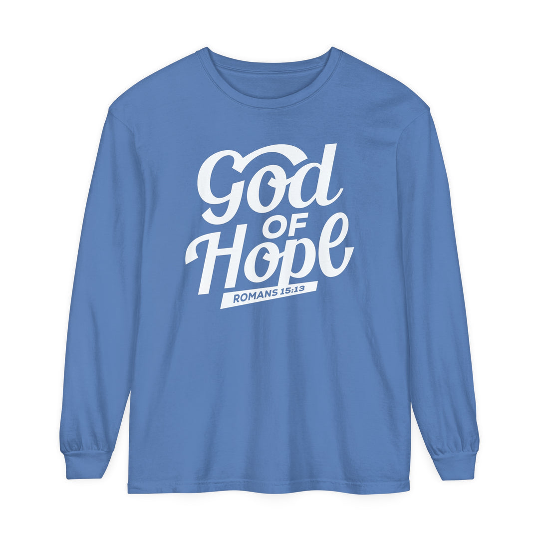 God of Hope Long Sleeve Shirt Long-sleeve Flo Blue S 