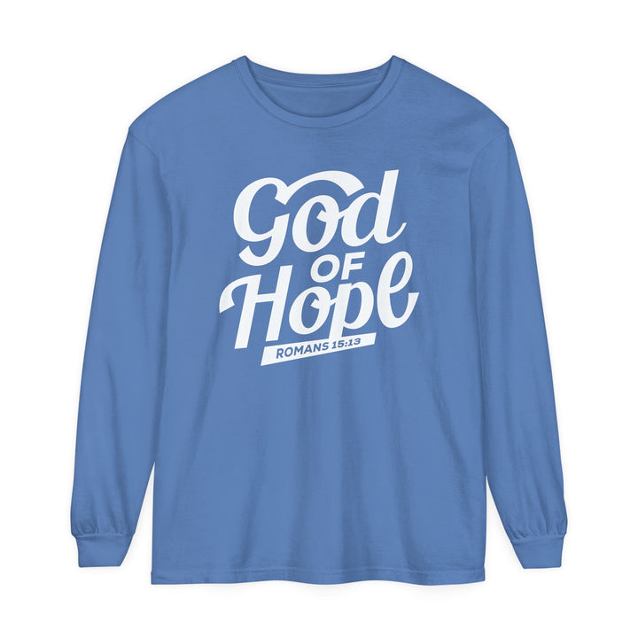 God of Hope Long Sleeve Shirt Long-sleeve Flo Blue S 