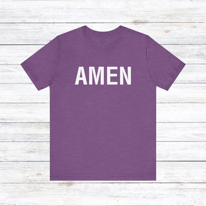 Amen Unisex T-Shirt T-Shirt Heather Team Purple S 