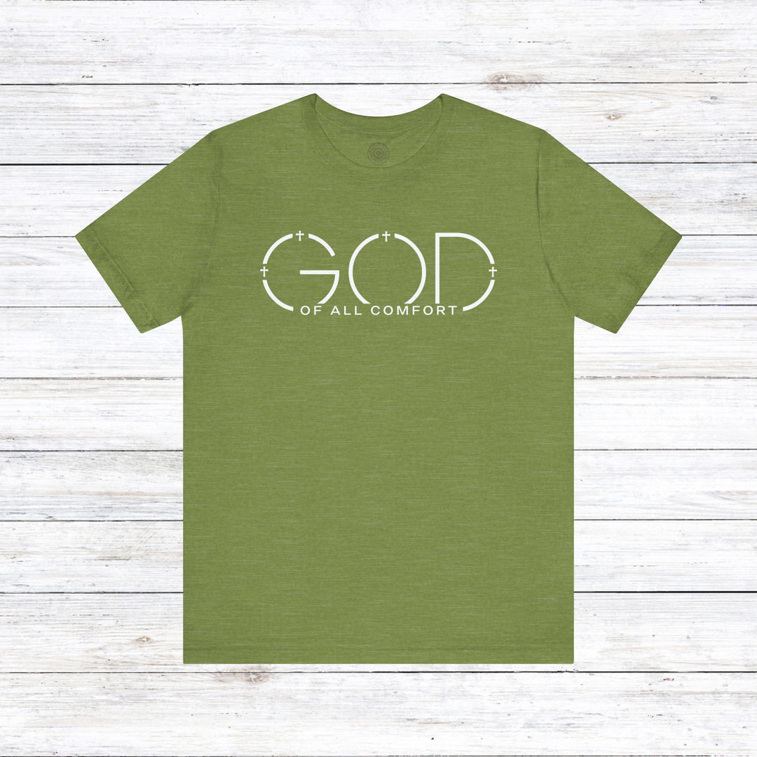 God of All Comfort Unisex T-Shirt T-Shirt Heather Green S 