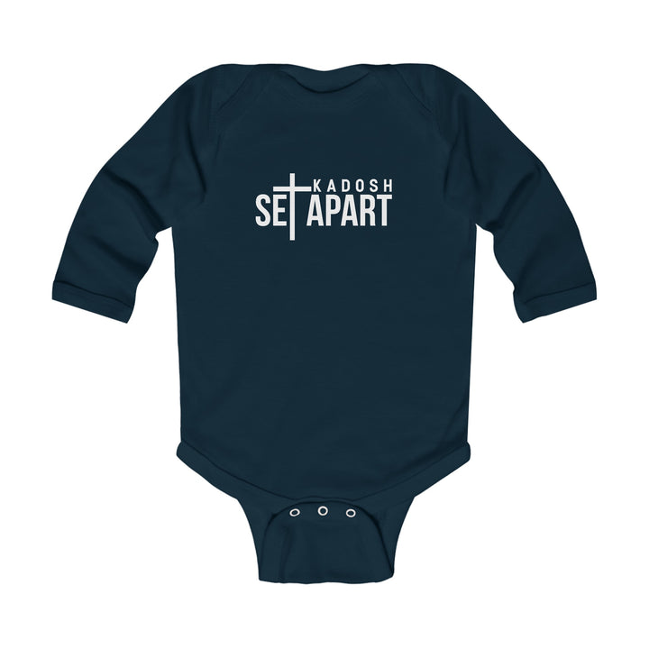 Set Apart Kadosh Infant Long Sleeve Bodysuit Kids clothes Navy NB (0-3M) 