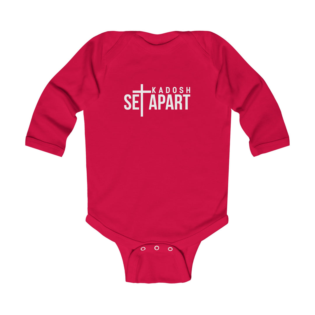 Set Apart Kadosh Infant Long Sleeve Bodysuit Kids clothes Red NB (0-3M) 