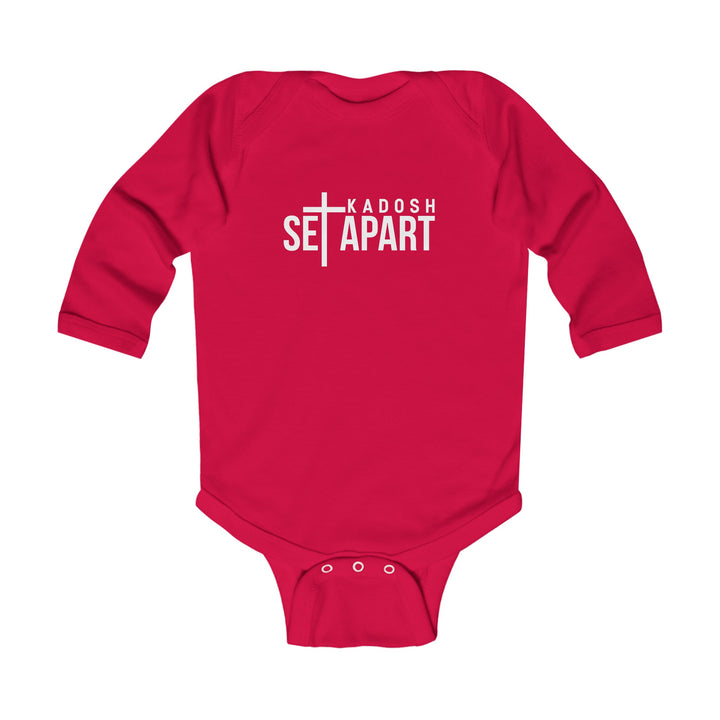 Set Apart Kadosh Infant Long Sleeve Bodysuit Kids clothes Red NB (0-3M) 