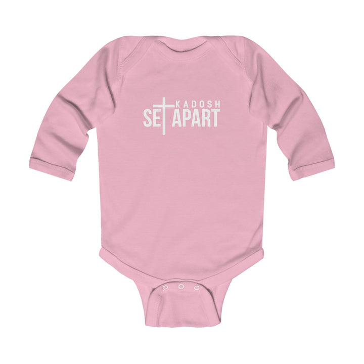 Set Apart Kadosh Infant Long Sleeve Bodysuit Kids clothes Pink NB (0-3M) 