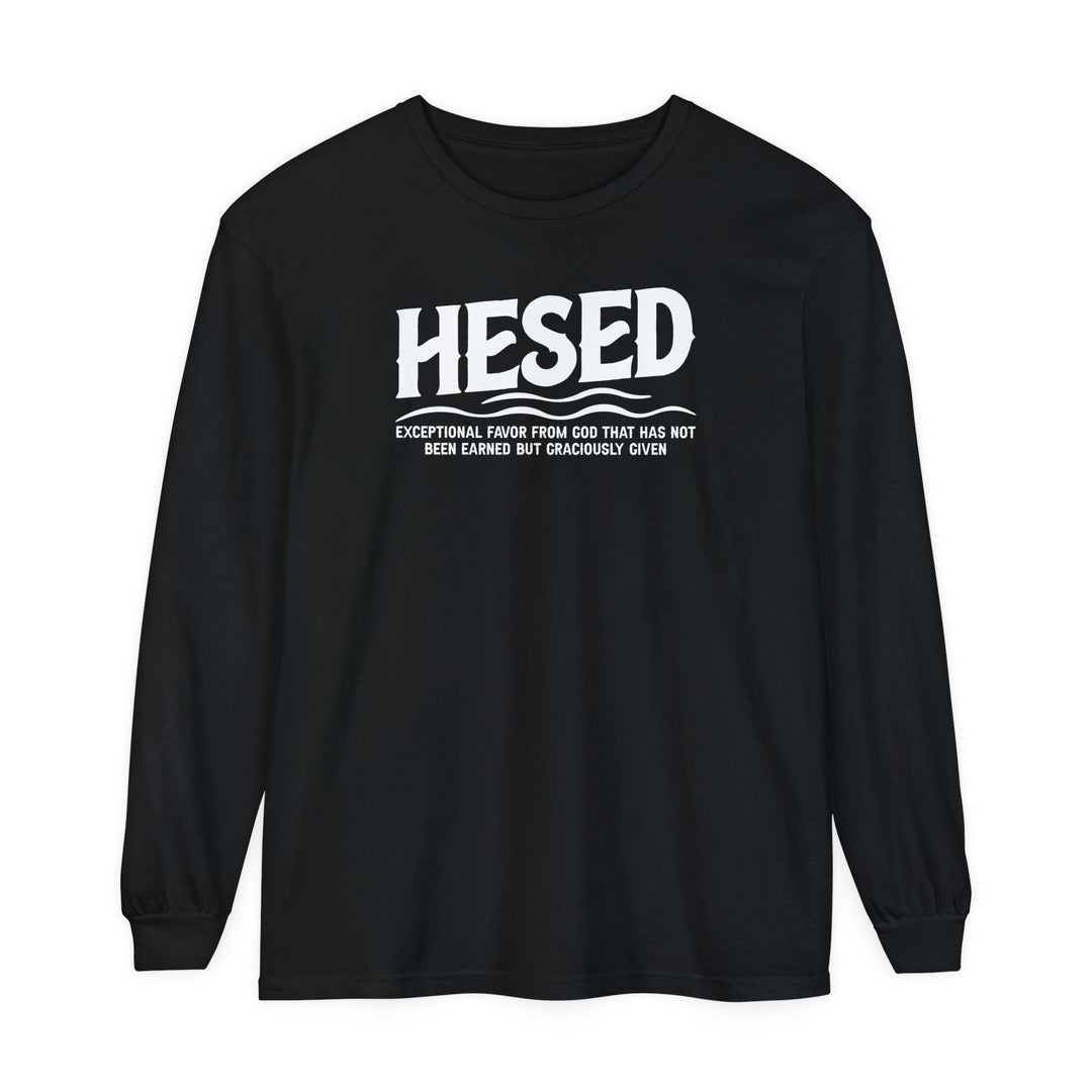 Hesed Exceptional Favor Long Sleeve Shirt Long-sleeve Black S 