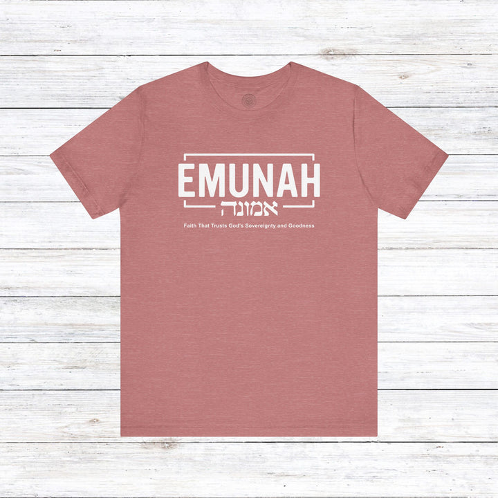 Emunah Faith That Trusts Unisex T-Shirt T-Shirt Heather Mauve S 