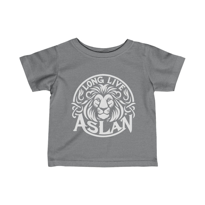 Long Live Aslan Baby Tee Kids clothes Granite Heather 6M 