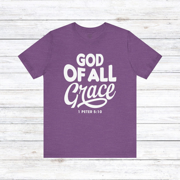 God of All Grace Unisex T-Shirt T-Shirt Heather Team Purple S 