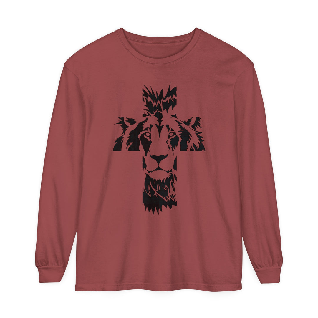 Aslan Cross Long Sleeve Shirt Long-sleeve Brick S 