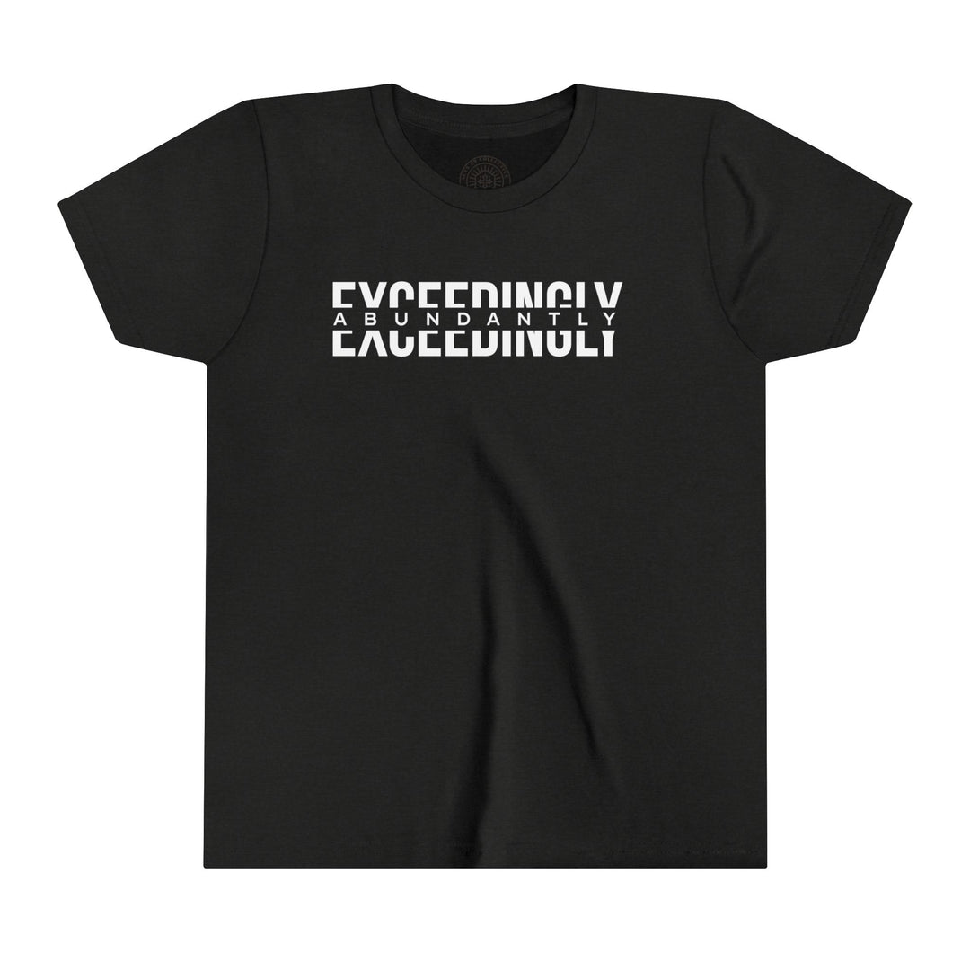 Exceedingly Abundantly Youth T-shirt Kids clothes Black Heather S 