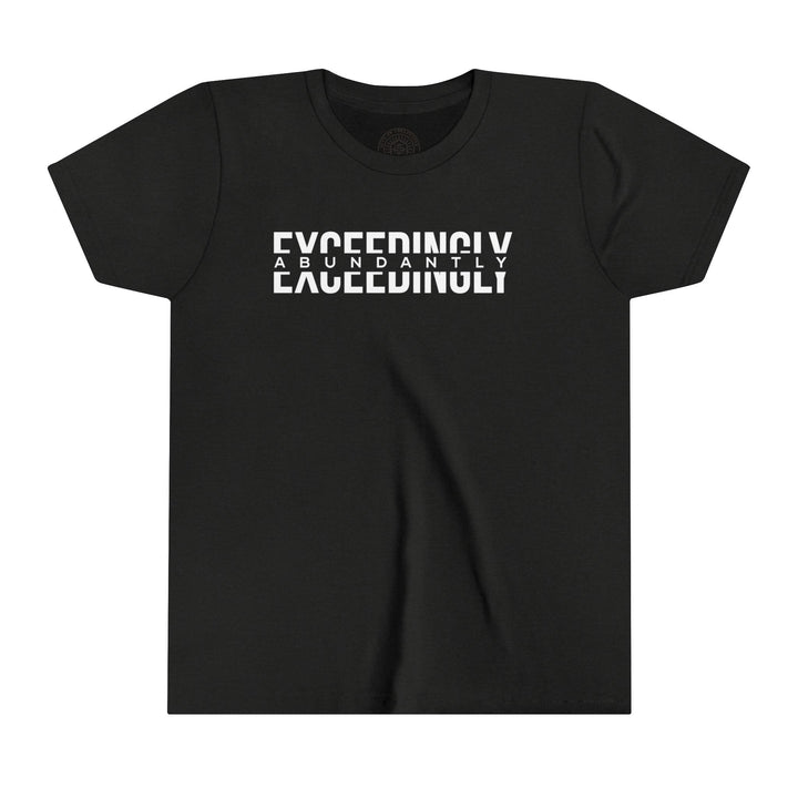 Exceedingly Abundantly Youth T-shirt Kids clothes Black Heather S 