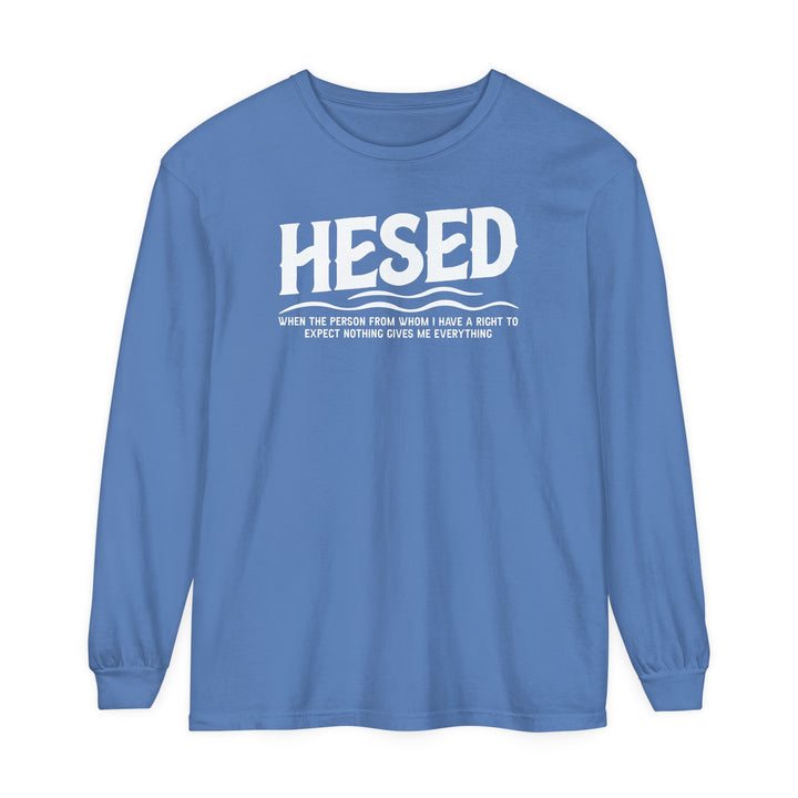 Hesed Everything Long Sleeve Shirt Long-sleeve Flo Blue S 