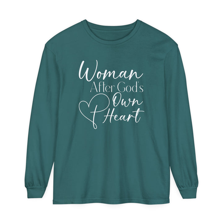 Woman After God Long Sleeve Shirt Long-sleeve Blue Spruce S 