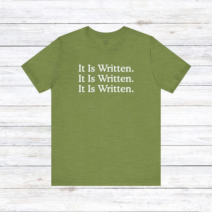 It Is Written Unisex T-Shirt T-Shirt Heather Green S 