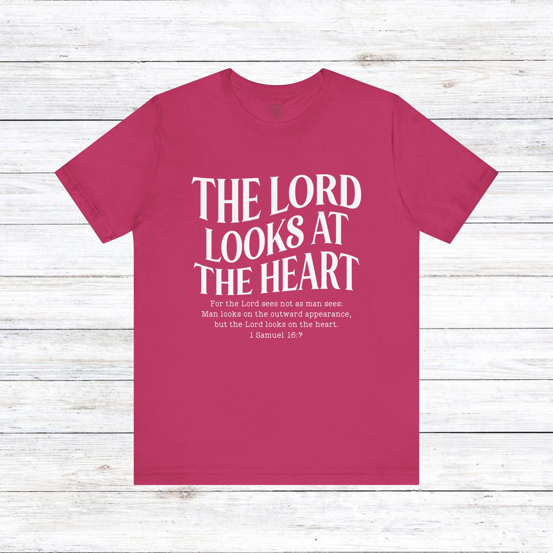 Lord Looks At The Heart Unisex T-Shirt T-Shirt Berry S 