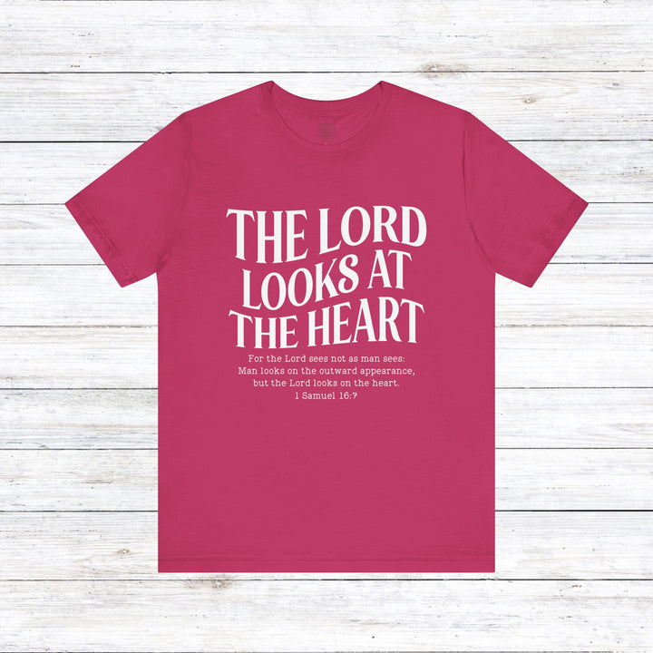 Lord Looks At The Heart Unisex T-Shirt T-Shirt Berry S 