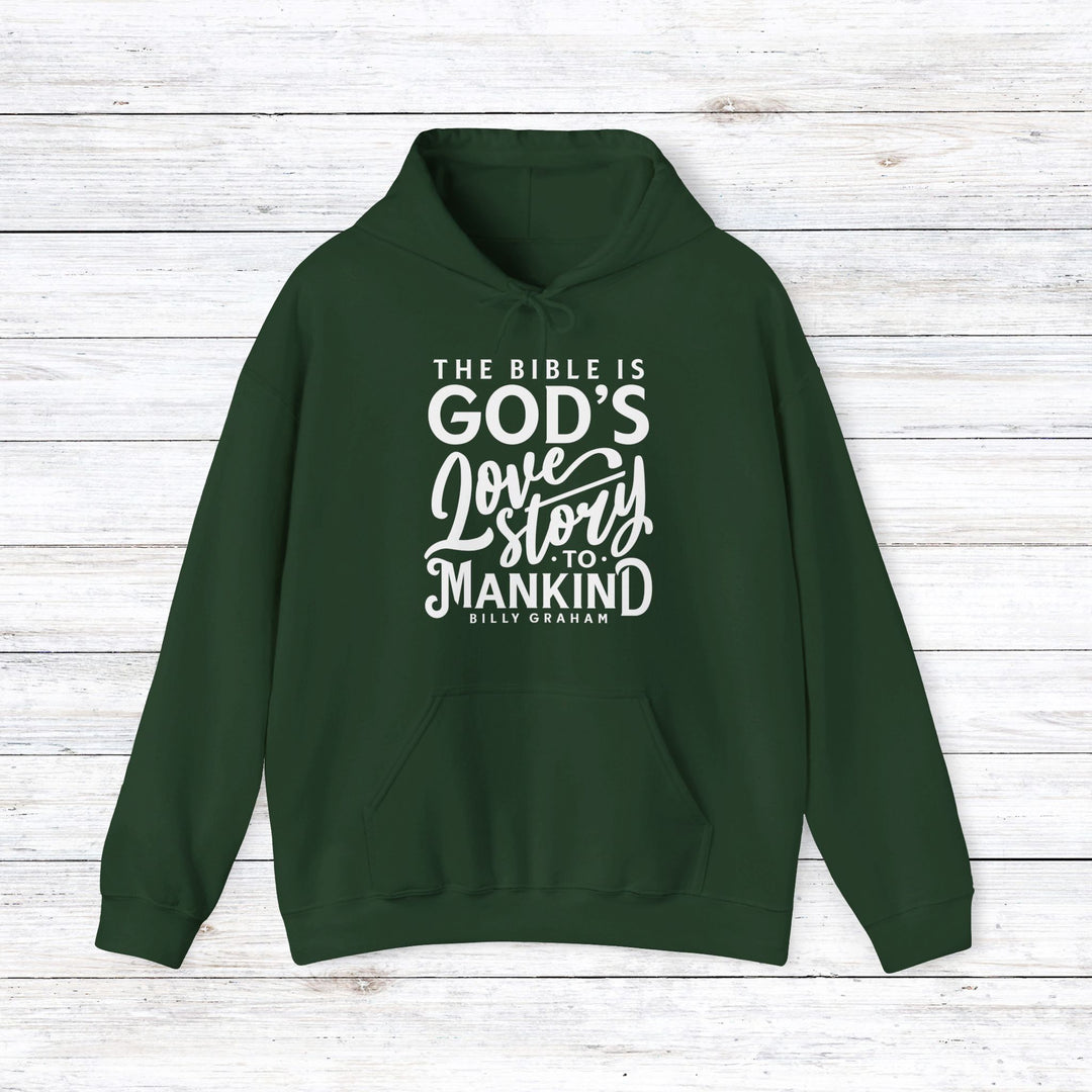 God's Love Story Hoodie Hoodie Forest Green S 