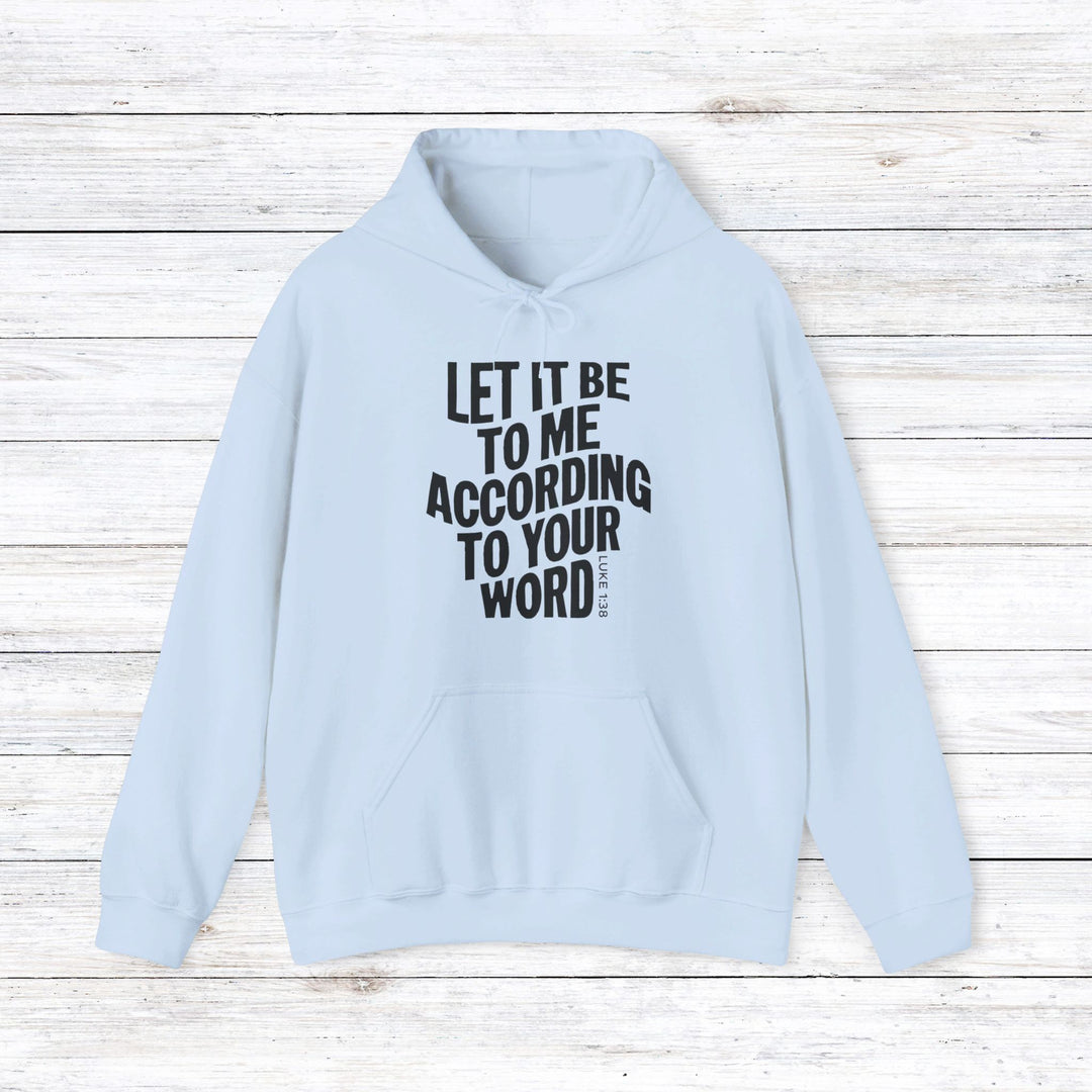 According To Your Word Hoodie Hoodie Light Blue S 