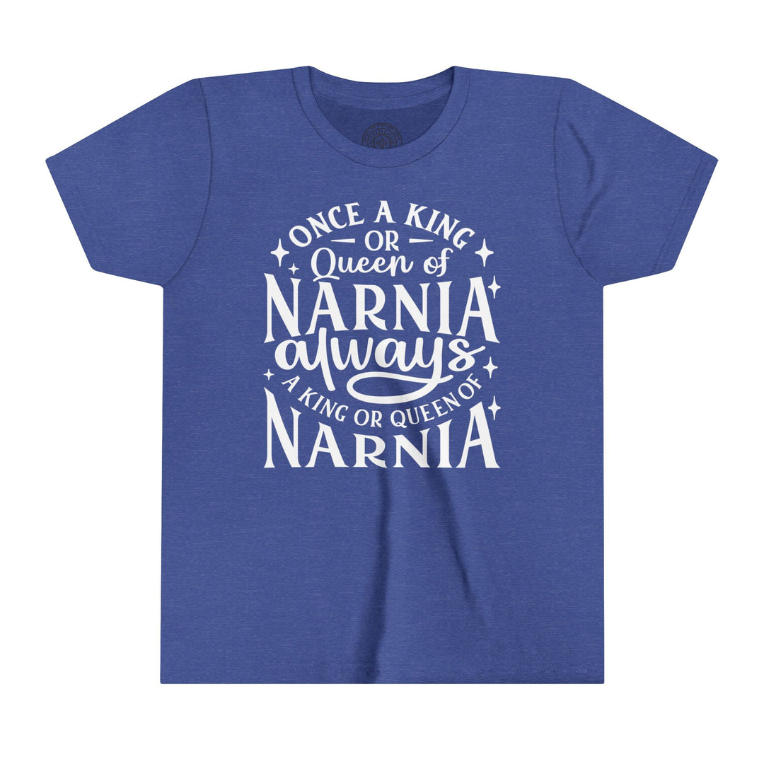 King or Queen Narnia Youth T-Shirt Kids clothes Heather True Royal S 