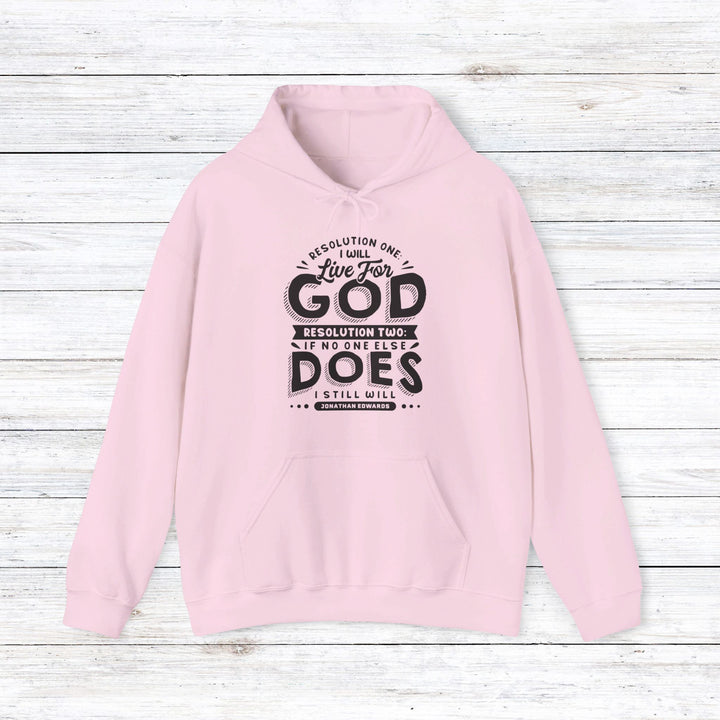 Live For God (Black Print)  Hoodie Hoodie Light Pink S 