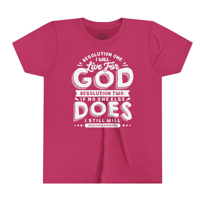 Live For God Youth T-shirt Kids clothes Berry S 