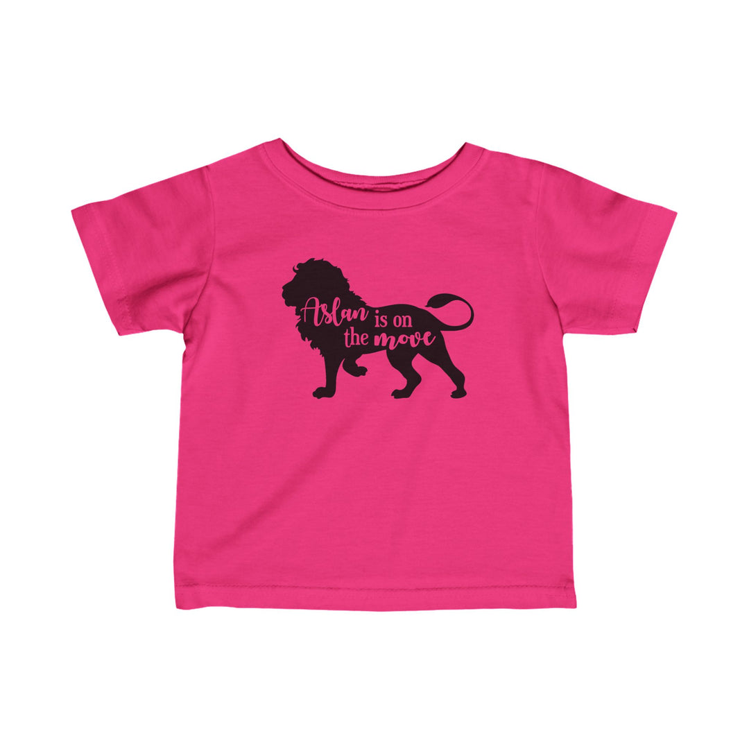 Aslan Is On The Move Baby Tee Kids clothes Hot Pink 6M 