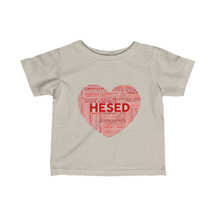 Hesed Heart Cloud Baby Tee Kids clothes Natural Heather 6M 