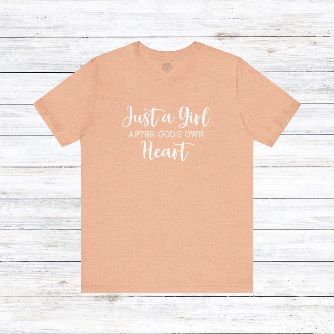 Girl After God's Own Heart Unisex T-Shirt T-Shirt Heather Peach S 