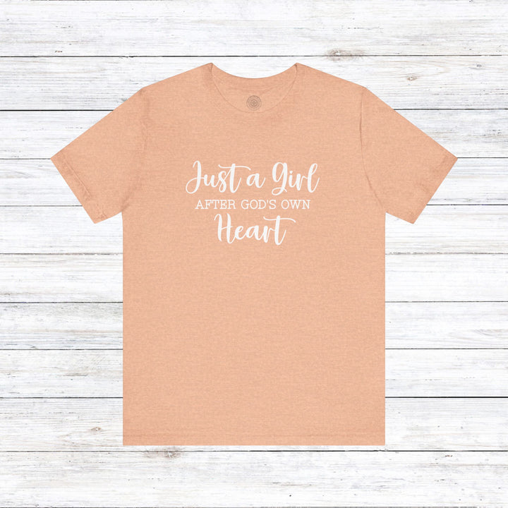 Girl After God's Own Heart Unisex T-Shirt T-Shirt Heather Peach S 