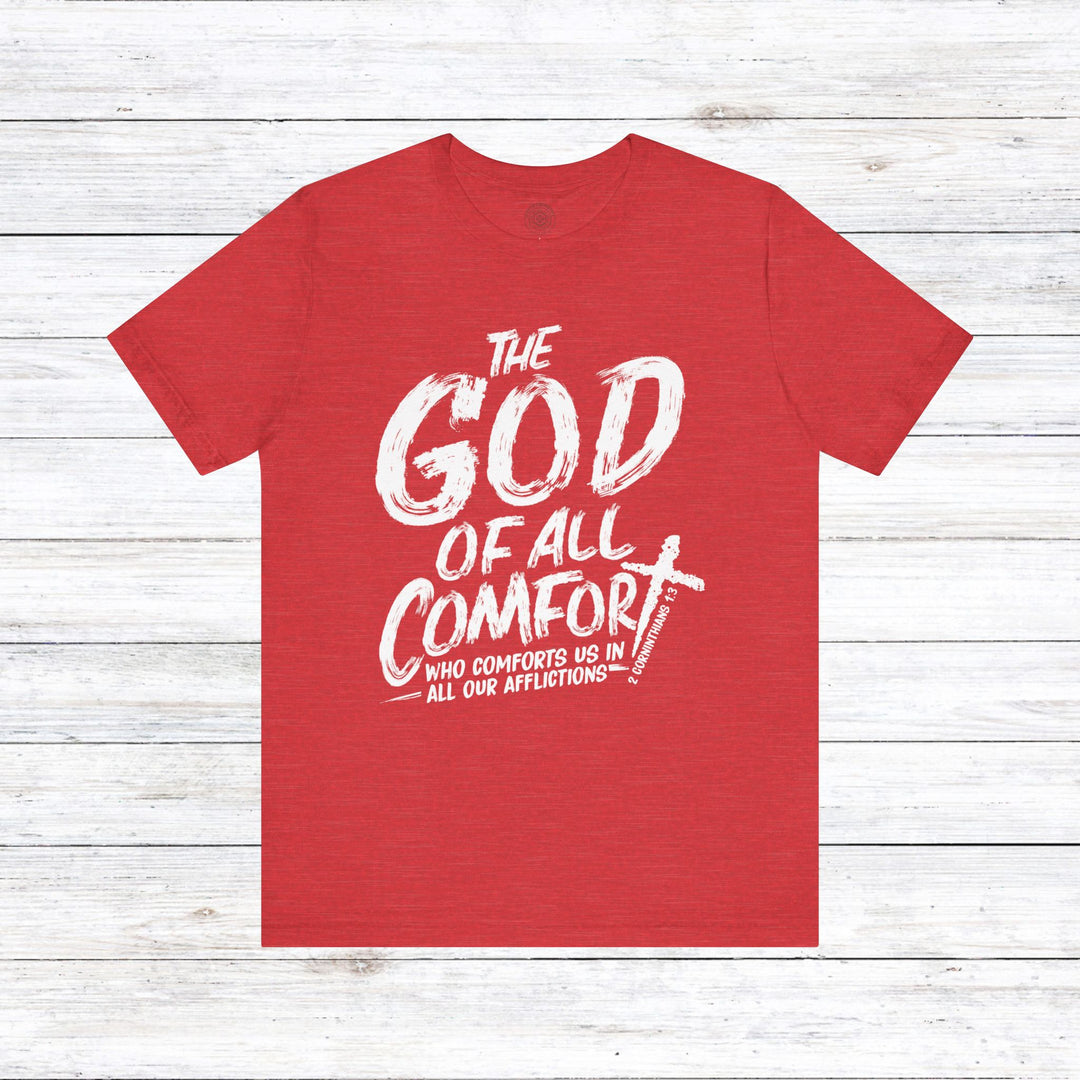 God of All Comfort Unisex T-Shirt T-Shirt Heather Red S 