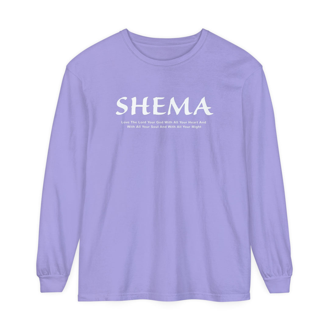 Shema Love The Lord Long Sleeve Shirt Long-sleeve Violet S 